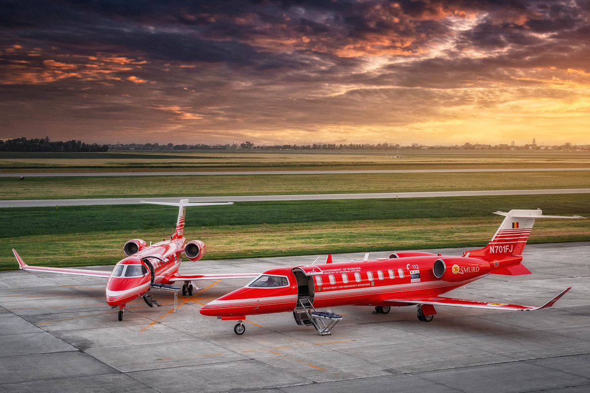 Fargo Jet Center delivers two highly customized Bombardier Learjet 75 air ambulance aircraft to government of Romania