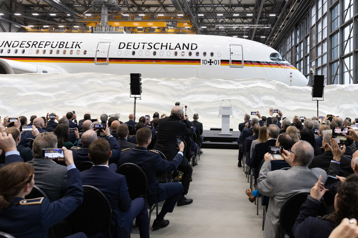 Lufthansa Technik Delivers VIP A350 to German Air Force