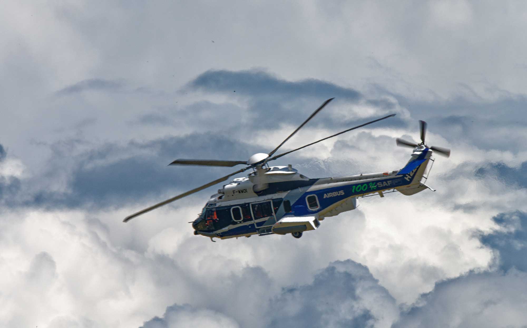 First helicopter flight powered solely by sustainable aviation fuel