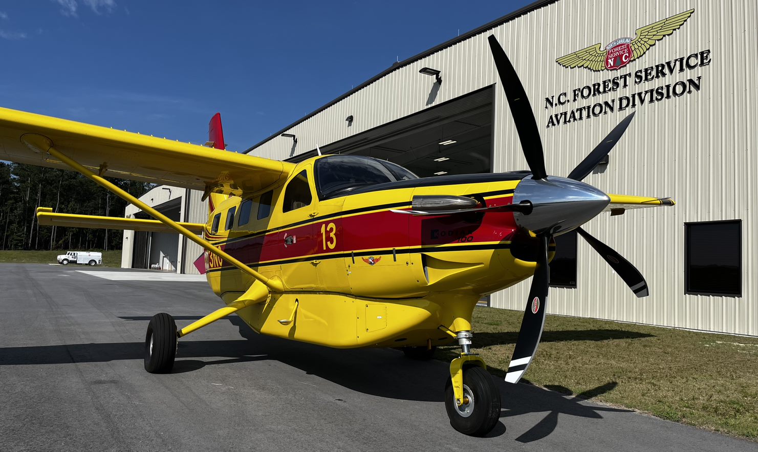 The state of North Carolina receives Daher’s first Kodiak 100 multi-mission aircraft equipped with a five-blade composite propeller