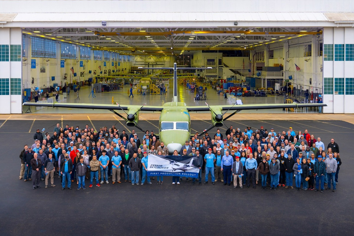 Textron Aviation rolls out first production Cessna SkyCourier large-utility turboprop