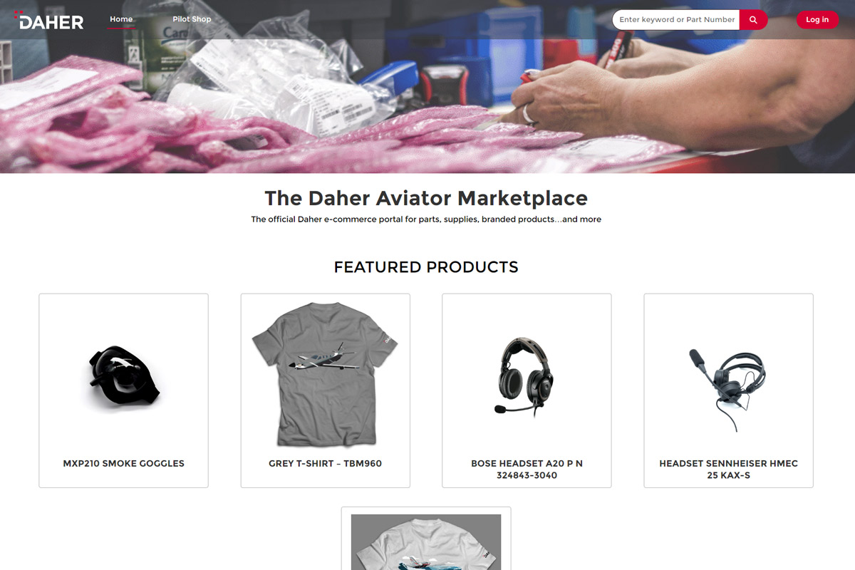 The Daher Aviator Marketplace is launched as the one-stop source for Daher aircraft parts, services and merchandise