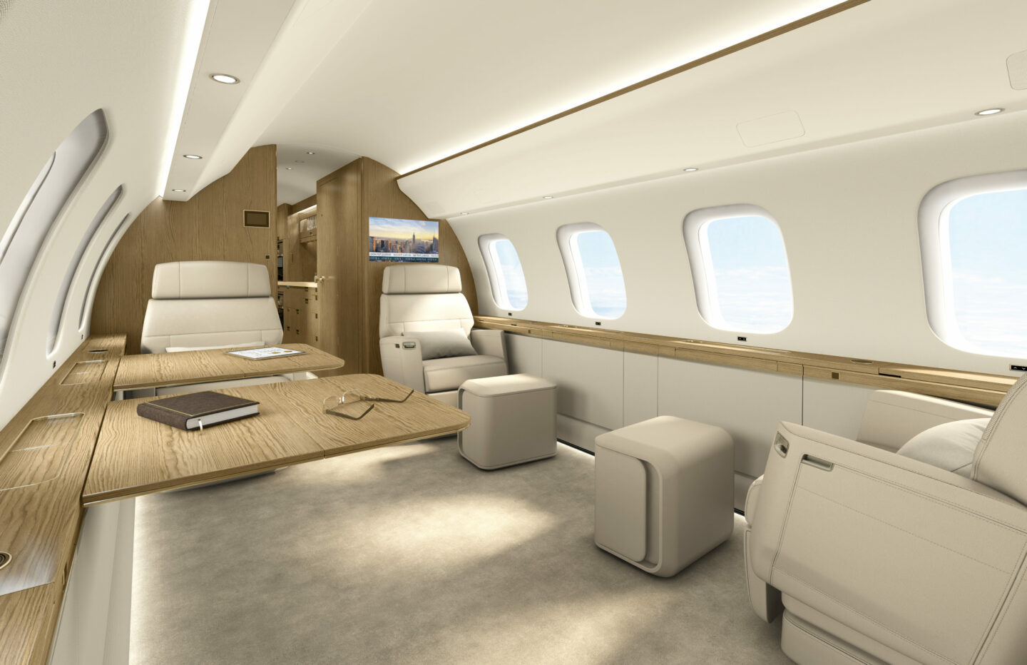 Bombardier Introduces Executive Cabin, Industrys Most Spacious Three-Workspace Interior for Global 7500 and Global 8000 Aircraft