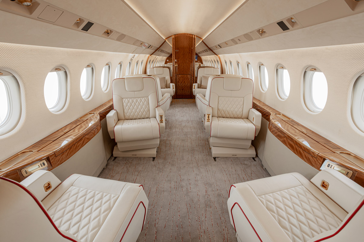 Duncan Aviation delivers Falcon 2000 with Pops of Color