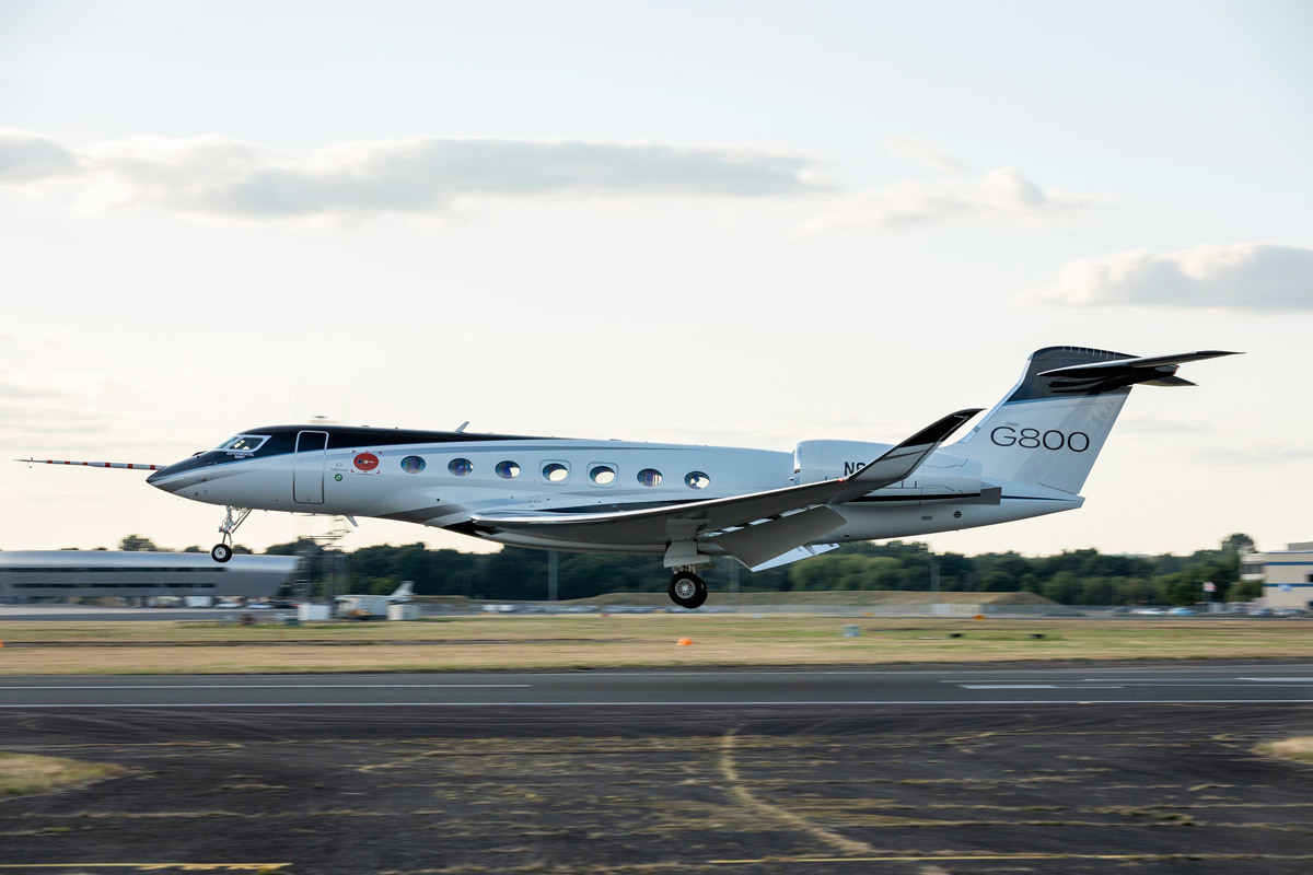 Gulfstream G800 makes first international flight